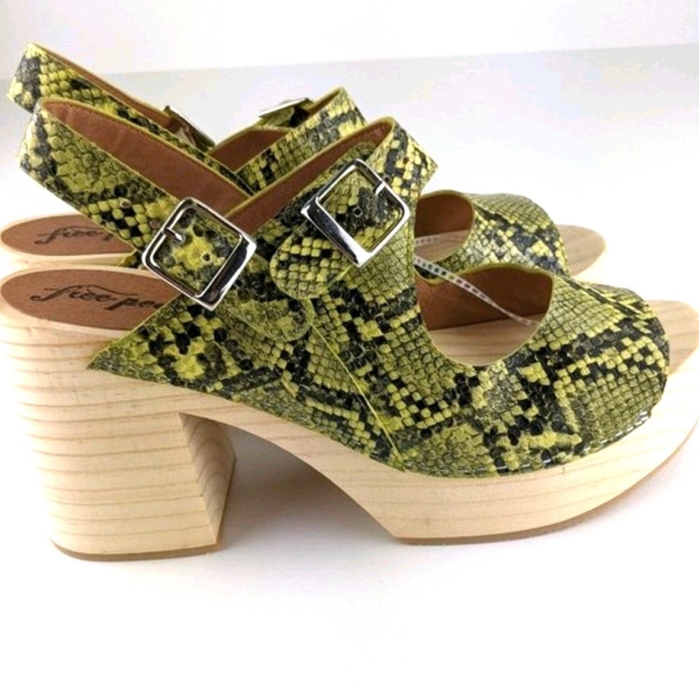 Free People Wooden Platform Clogs